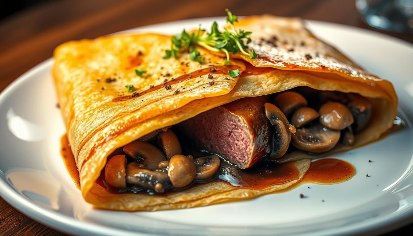 beef wellignton crepe