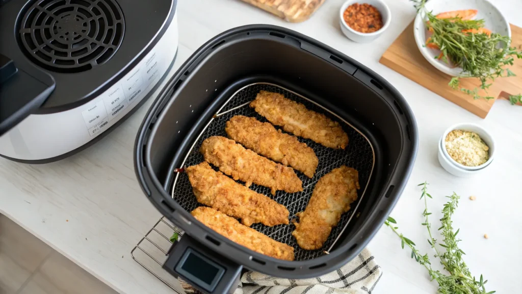 air frying crispy chicken strips recipe