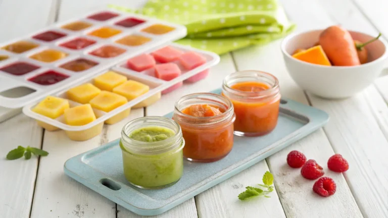 Homemade baby puree recipes with fresh ingredients