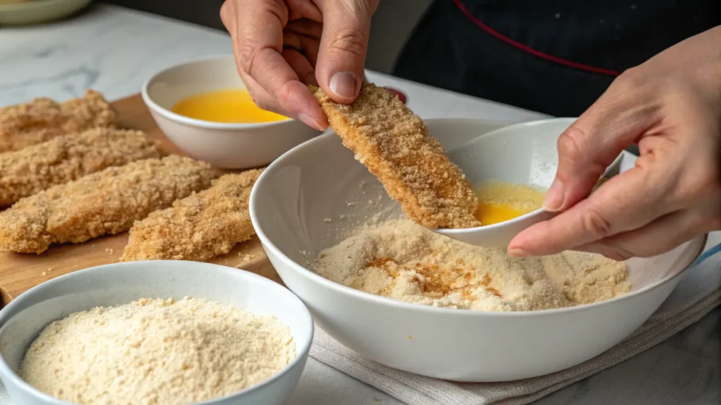 breading chicken strips for homemade recipe