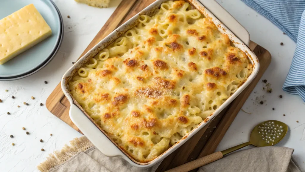 Baked mac and cheese with ditalini pasta