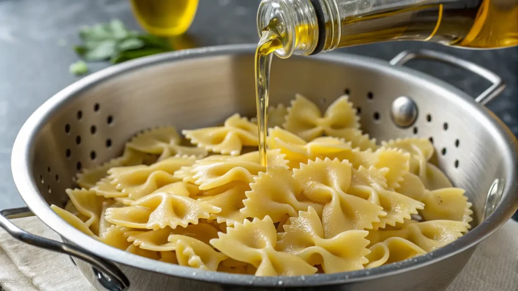 how to keep bow tie pasta from sticking