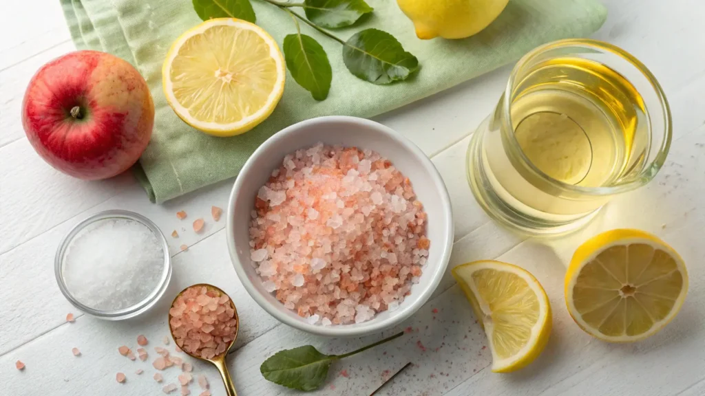 Ingredients for pink salt weight loss drink