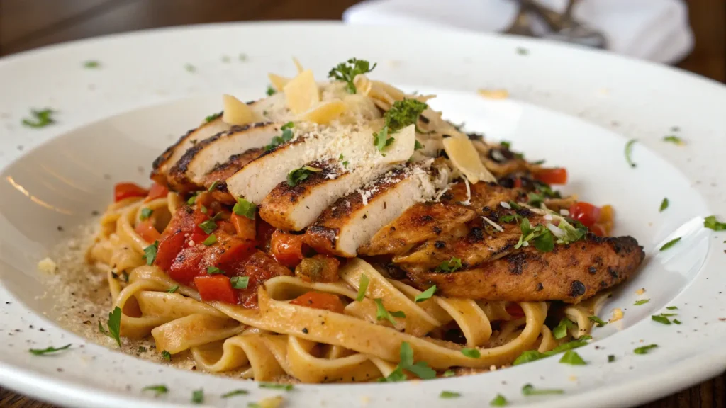 Rainforest Cafe-style rasta pasta recipe with grilled chicken