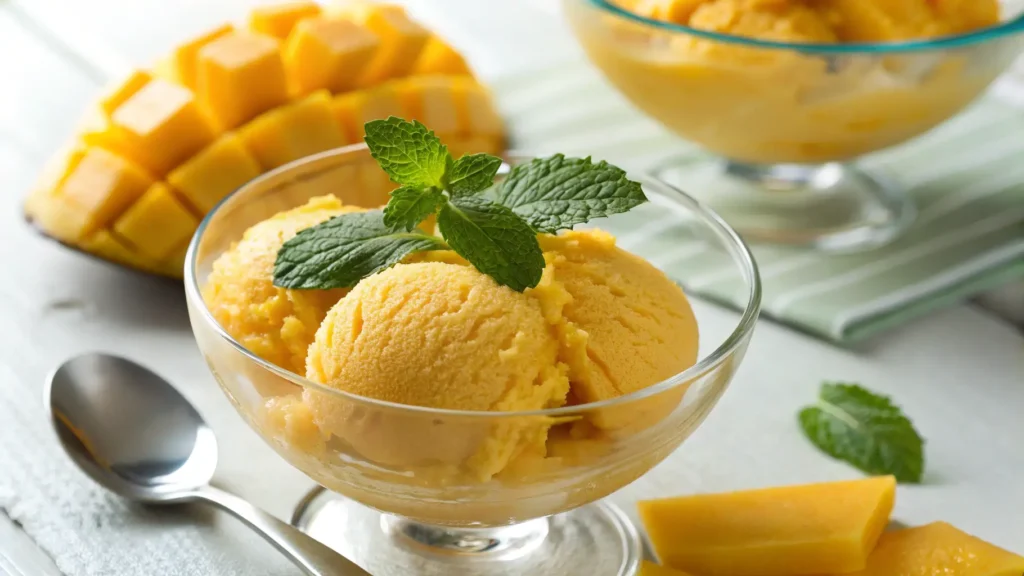 Cuisinart ice cream maker sorbet recipe mango scoop
