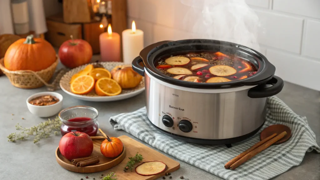 slow cooker wassail recipe for Christmas gatherings